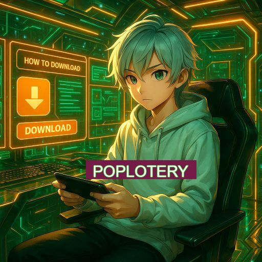 Imagem promocional do app oficial POPLOTERY destacando a conveniência de jogar cassino online pelo celular ou navegador