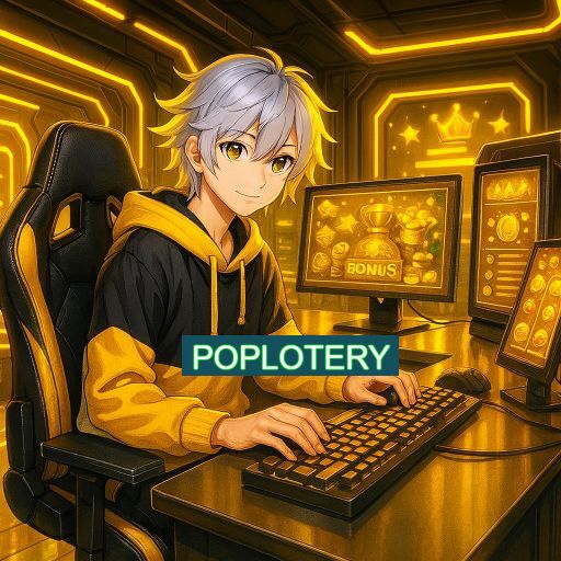 Imagem promocional do app oficial POPLOTERY destacando a conveniência de jogar cassino online pelo celular ou navegador