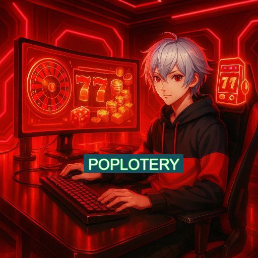 Imagem promocional do app oficial POPLOTERY destacando a conveniência de jogar cassino online pelo celular ou navegador