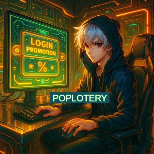 Imagem promocional do app oficial POPLOTERY destacando a conveniência de jogar cassino online pelo celular ou navegador